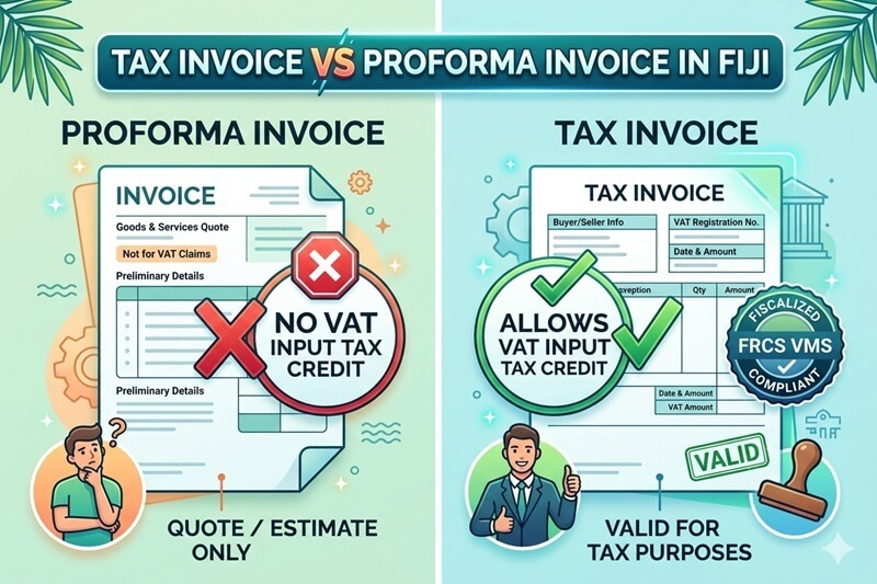 Tax Invoice vs Proforma Invoice in Fiji: Why It Matters for VAT Claims and Fiscalization