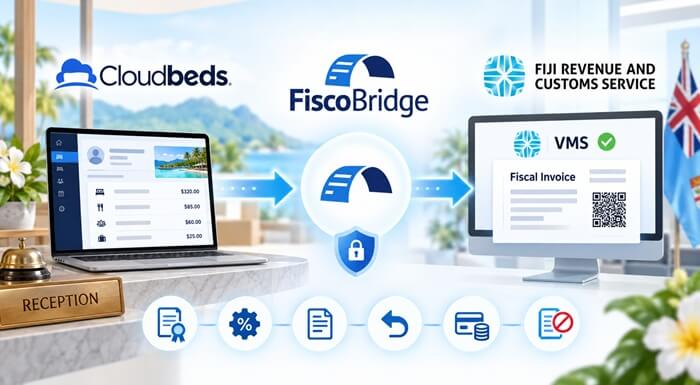 Cloudbeds and Fiji VMS: a practical guide to fiscal guest invoices